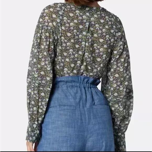 Joie Talma Balloon Sleeve Sweetheart neck Top in Misty Lilac Multi, size S, NWT - Picture 3 of 14